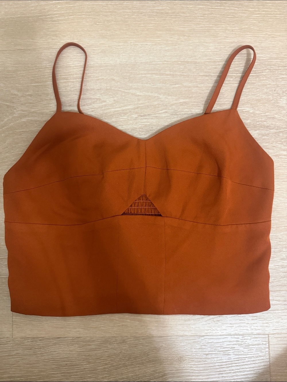 Walter Baker Rust Orange Cropped Cami Top